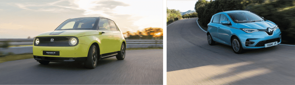 Honda e vs Renault Zoé
