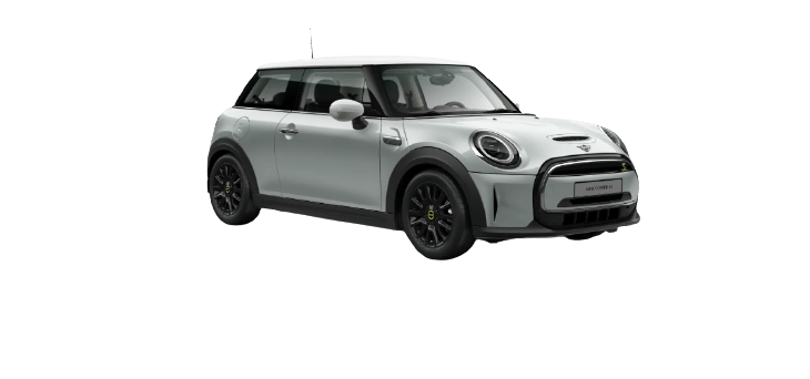 mini cooper white silver metallic profil