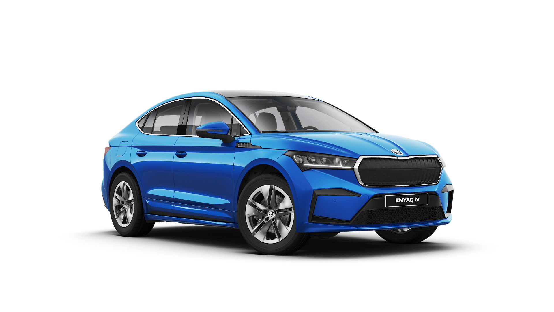 skoda enyaq coupe bleu